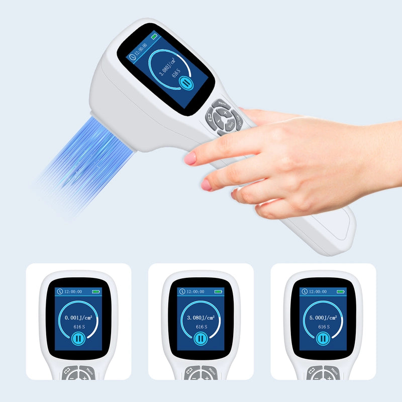 ZJKC Handheld Excimer UVB Light Therapy 308nm Home Phototherapy Device Relief for Vitiligo, Psoriasis & Dermatitis