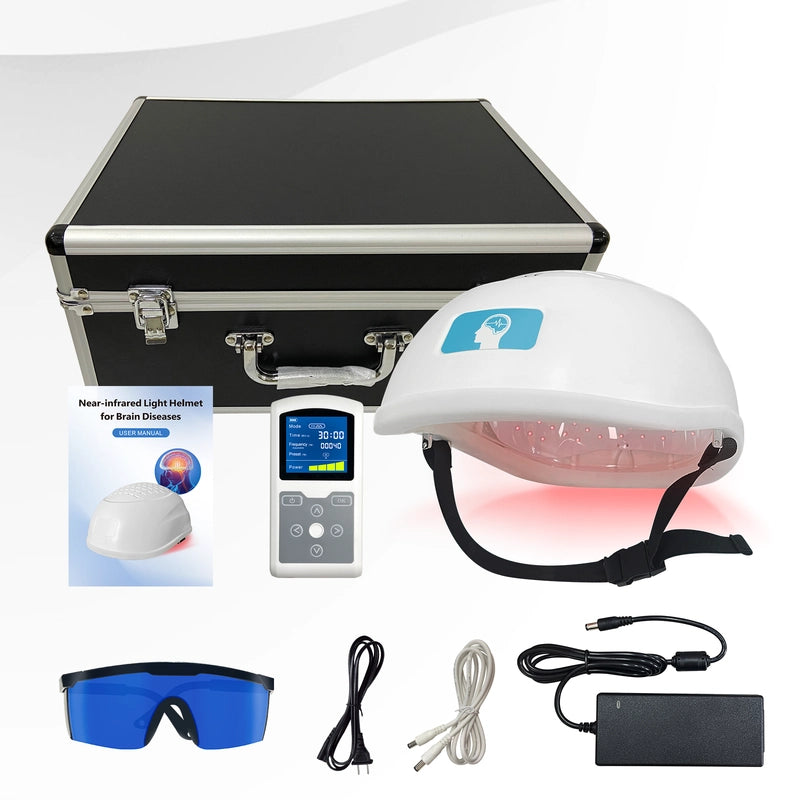 ZJKC 810nm 1070nm 280pcs Near Infrared and Red Light Therapy Device PBM Photobiomodulation Helmet for Brain Health