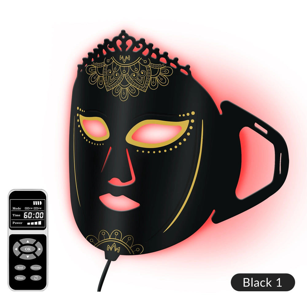 ZJKC 7 Color Red Light Therapy Mask LED Beauty Machine for Face at Home and Travel – Rechargeable & Silicone